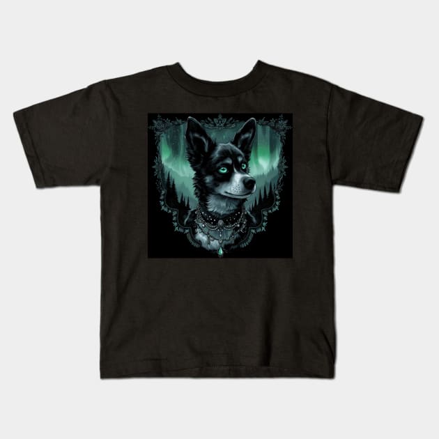 Victorian Kelpie Kids T-Shirt by Enchanted Reverie